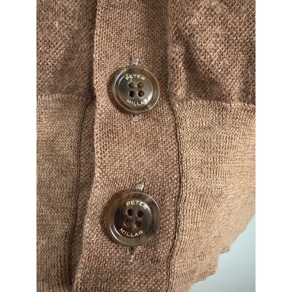 Peter Millar Collection Cardigan Sweater Large Brown Wool Cashmere English Manor - Picture 4 of 12